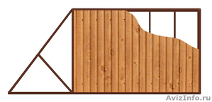 Откатные ворота с консольной системой и с заполнением из металлопрофиля - Изображение #2, Объявление #1125860
