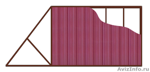 Откатные ворота с консольной системой и с заполнением из металлопрофиля - Изображение #5, Объявление #1125860